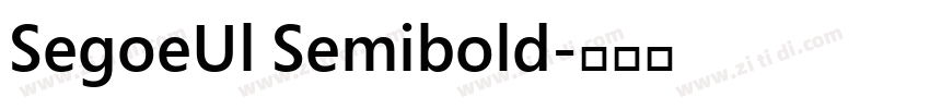 SegoeUl Semibold字体转换